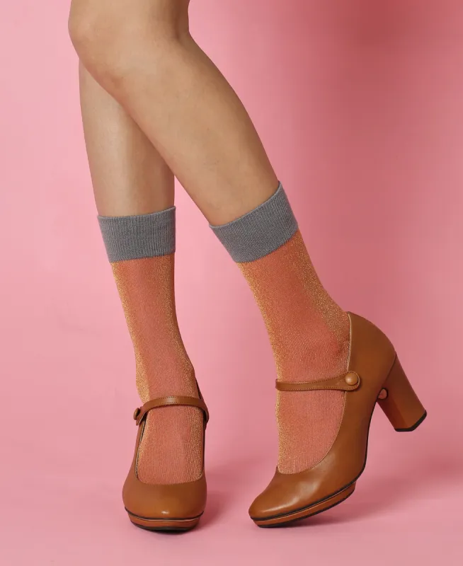 Women's Sheer Socks Noe - Carnation Pink sold by Somatchi