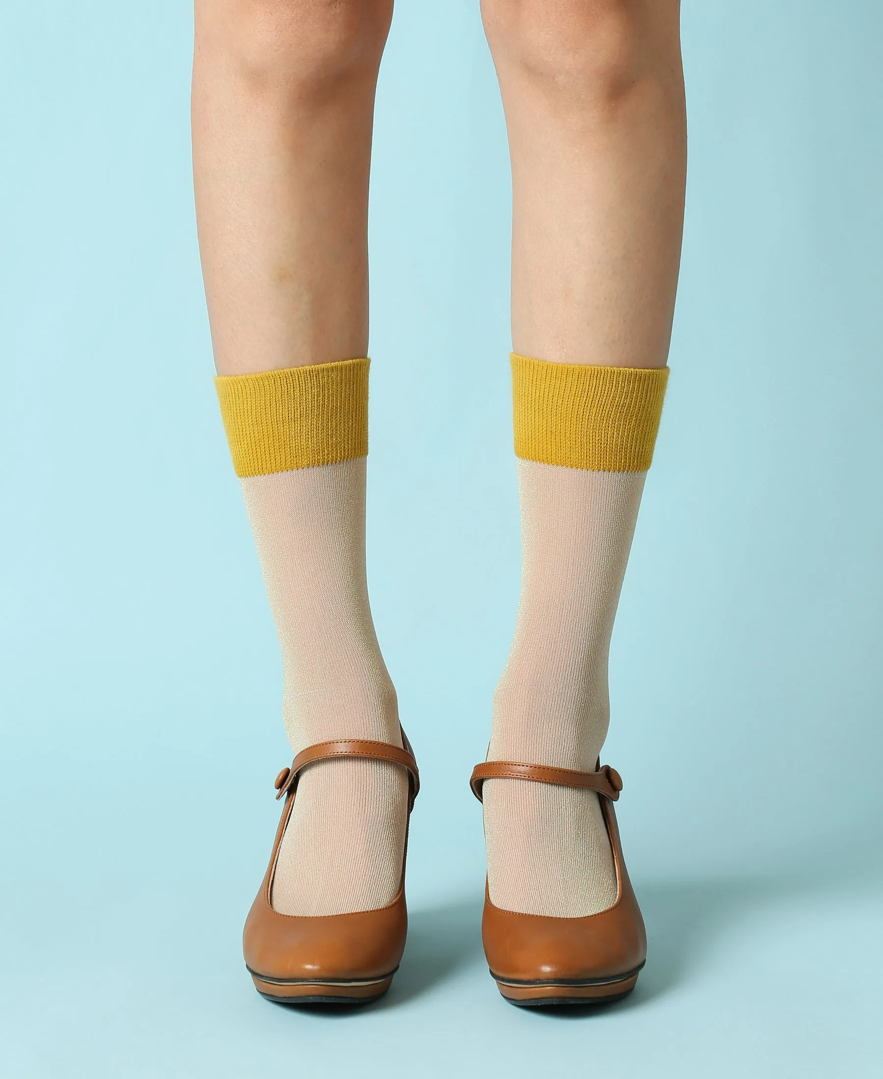 Women's Sheer Socks Noe - Scallop Shell sold by Somatchi