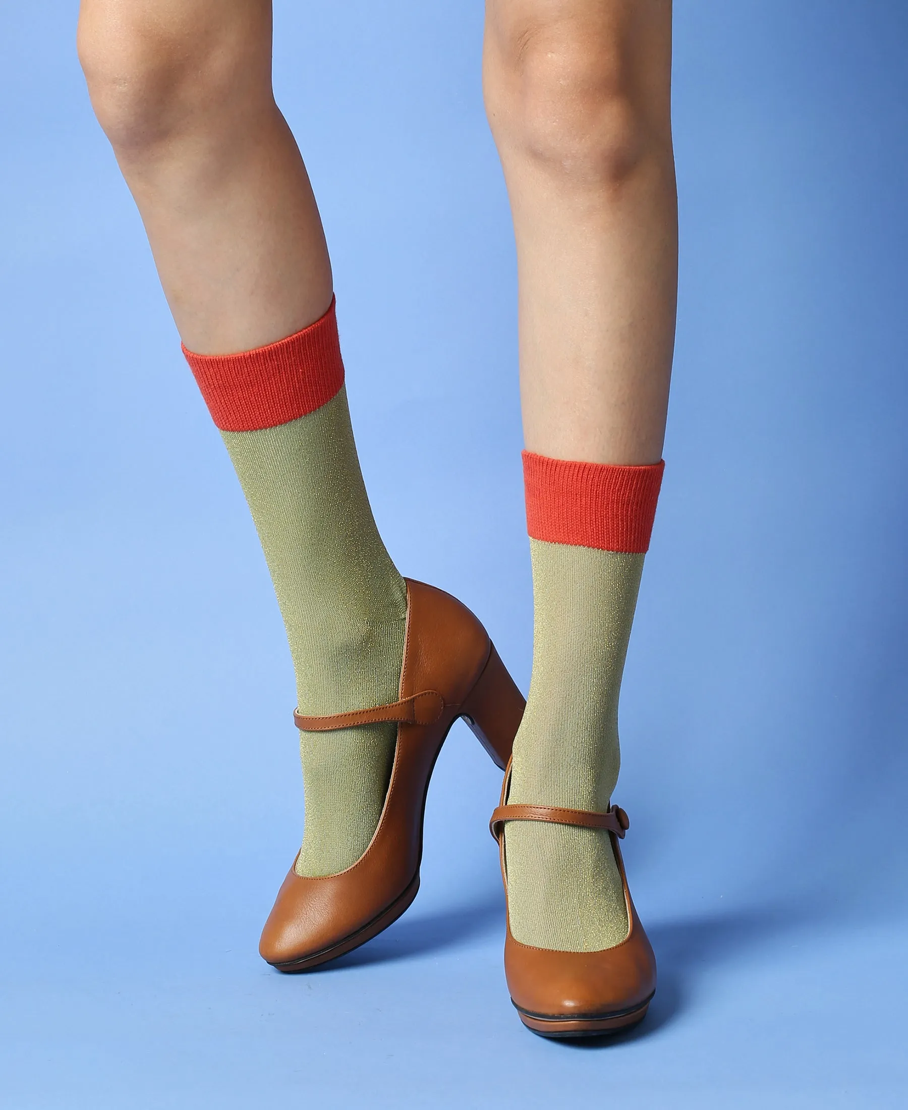 Women's Sheer Socks Noe - Olive sold by Somatchi product image thumbnail 2