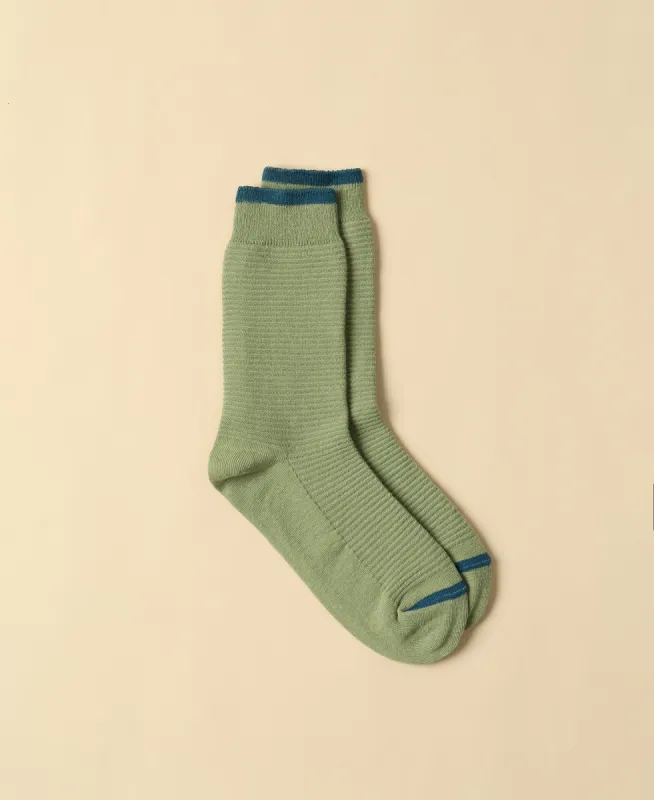 Women's Solid Frosty Green Sock sold by Somatchi