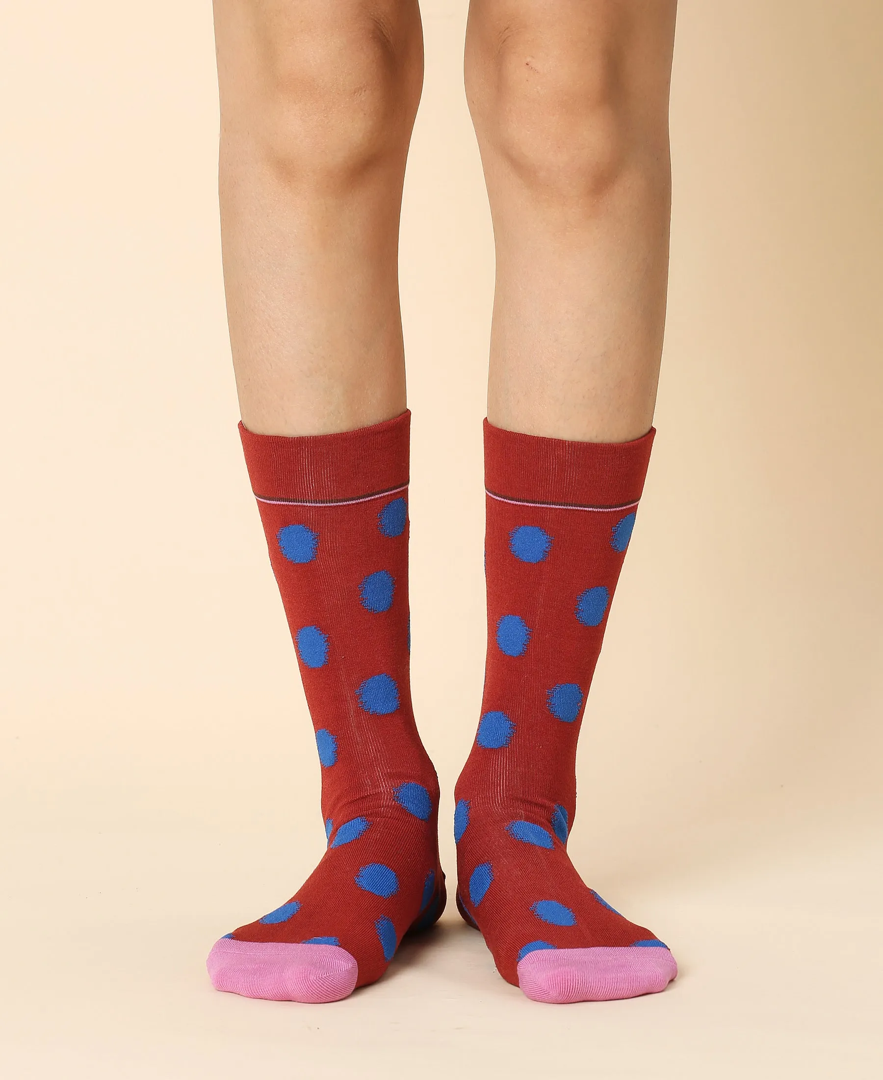Women's Polka Dot Socks - Cherry Blue sold by Somatchi product image thumbnail 2
