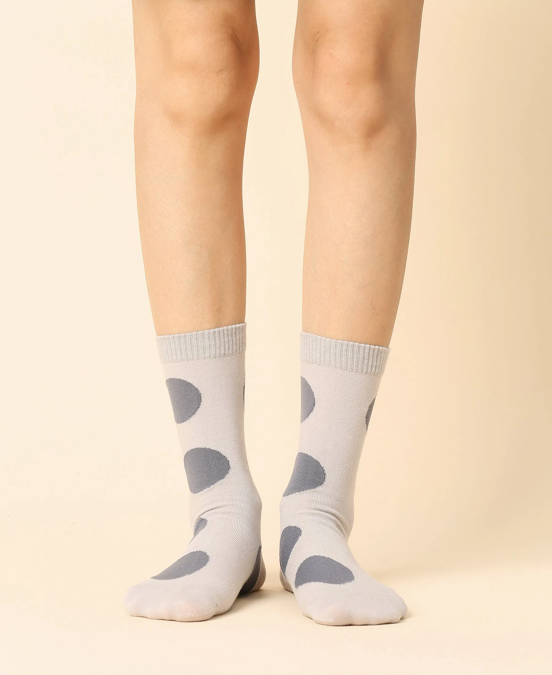 Women's Polka Dot Grey Socks sold by Somatchi product image thumbnail 2