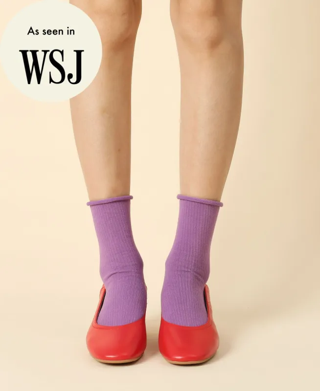 Women's Cotton Socks Weekend - Lavender sold by Somatchi
