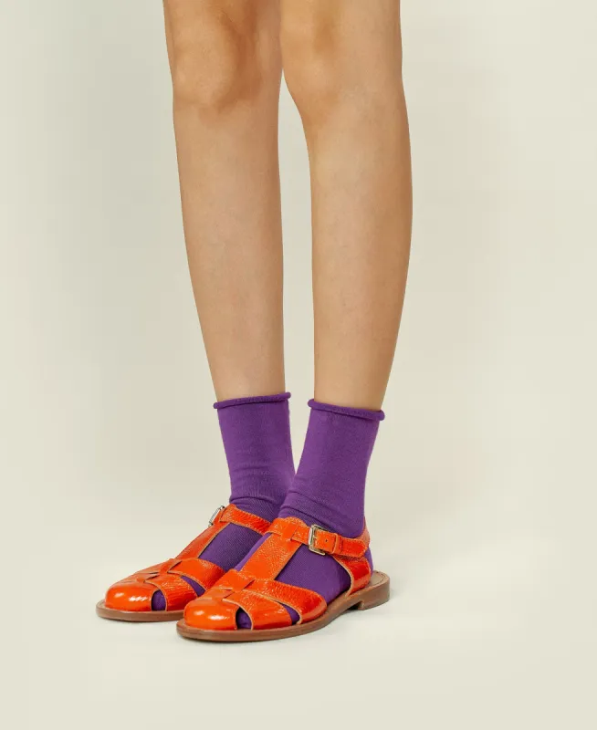 Women's Cotton Socks Weekend - Purple sold by Somatchi