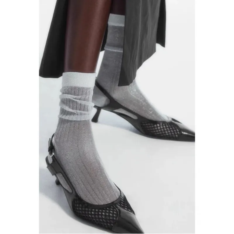 Women's Sparkling Ribbed Socks Aura sold by Somatchi