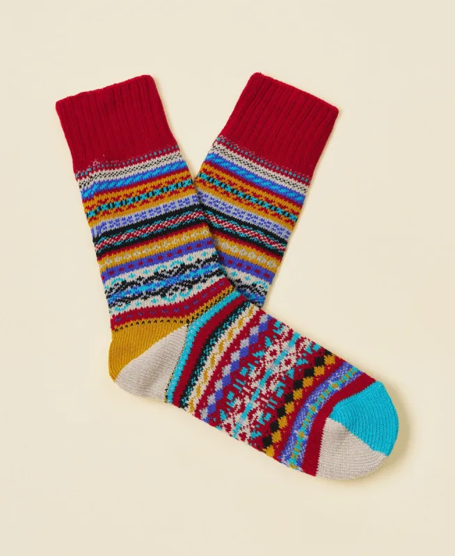 Unisex Fair Isle Vintage Socks Iona sold by Somatchi