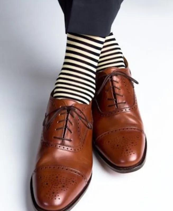 Men’s Classic Striped Crew Socks sold by Somatchi