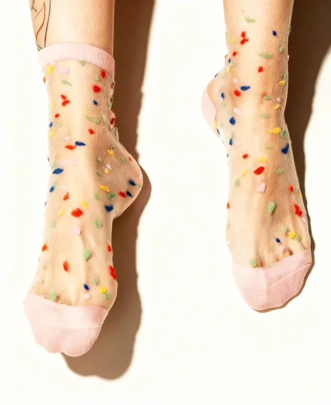 Confetti Pop Sheer Socks sold by Somatchi