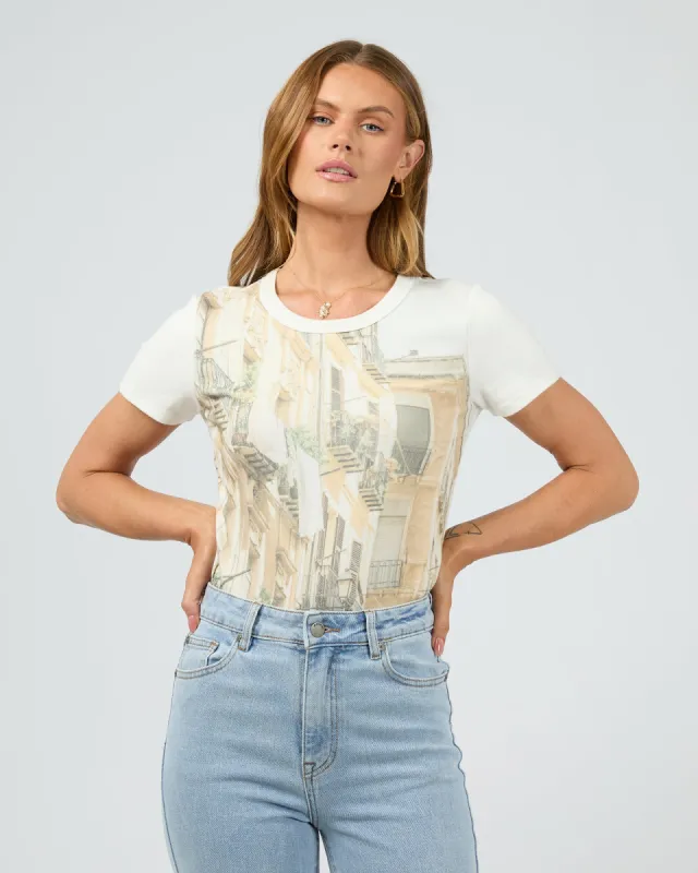 Digital Regular Tee White sold by edge clothing