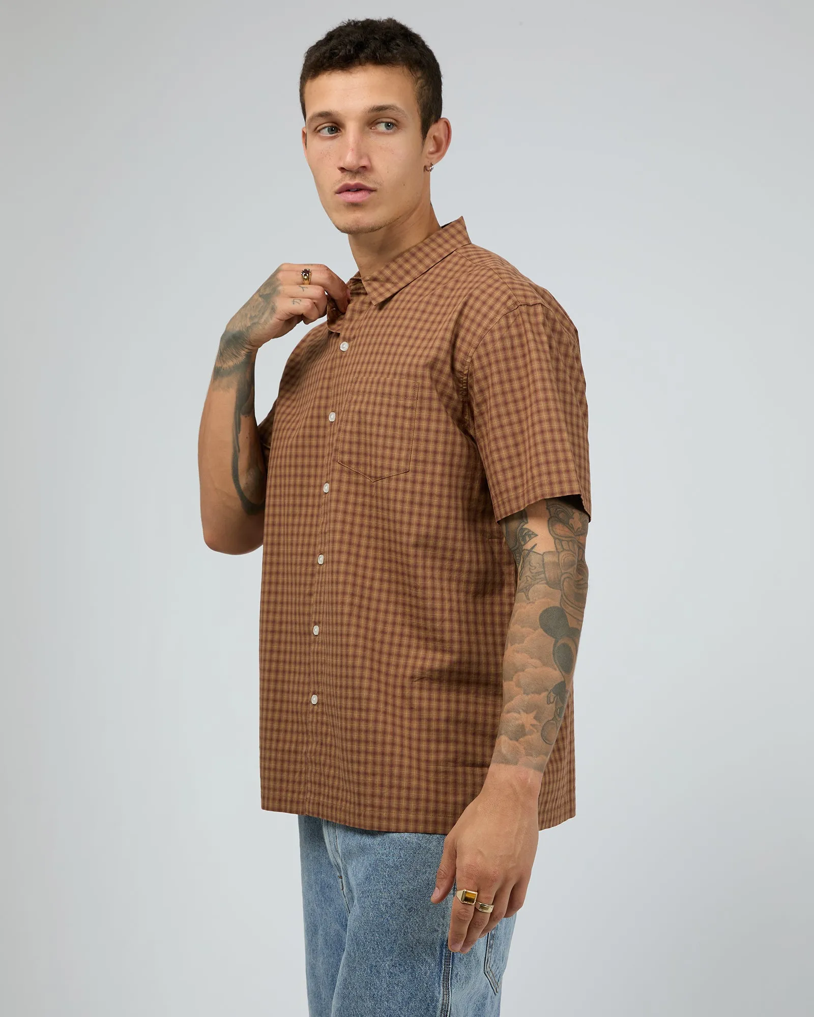 Spencer Shirt Brown sold by edge clothing product image thumbnail 4
