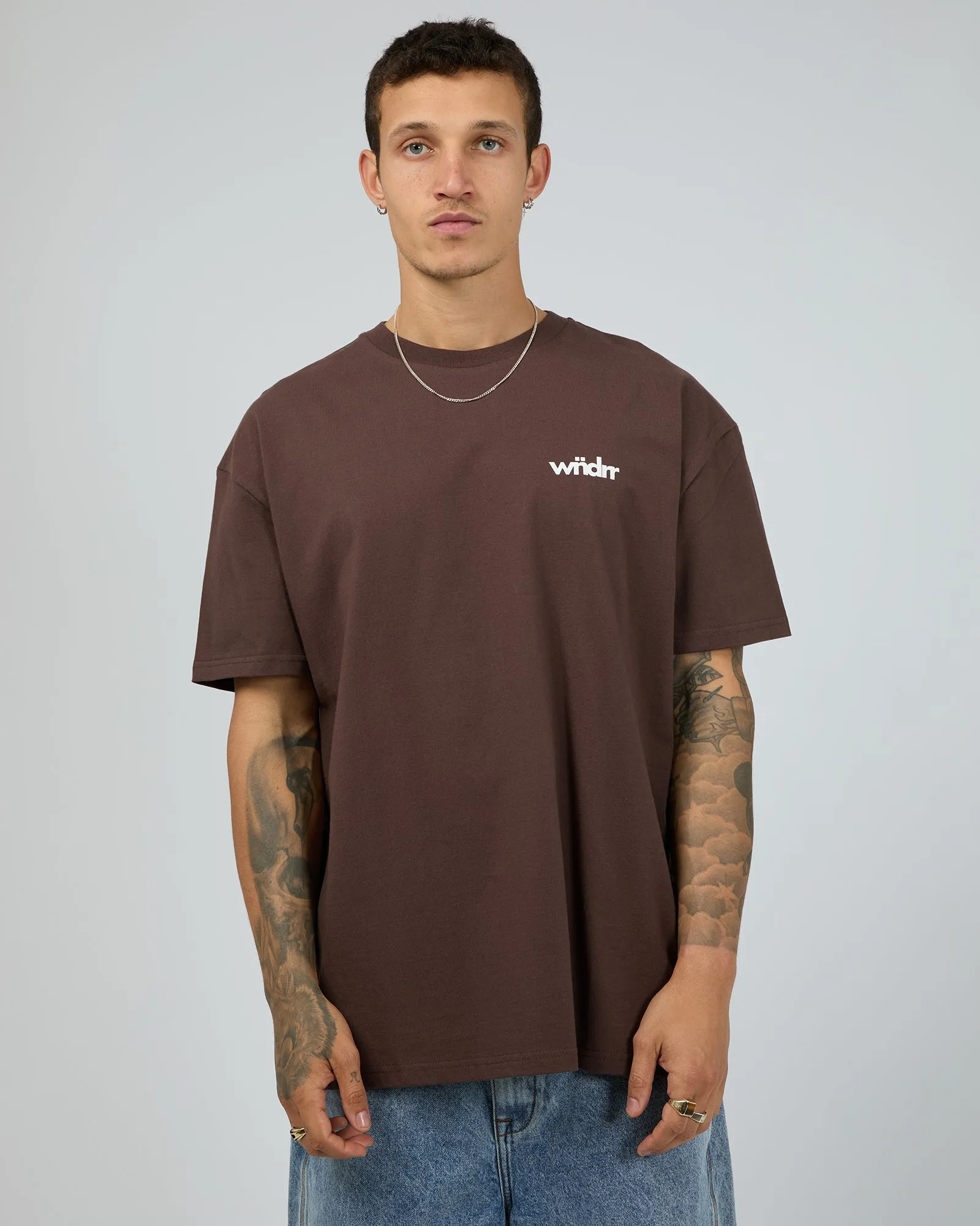 Frontline Box Fit Tee Brown sold by edge clothing product image thumbnail 2