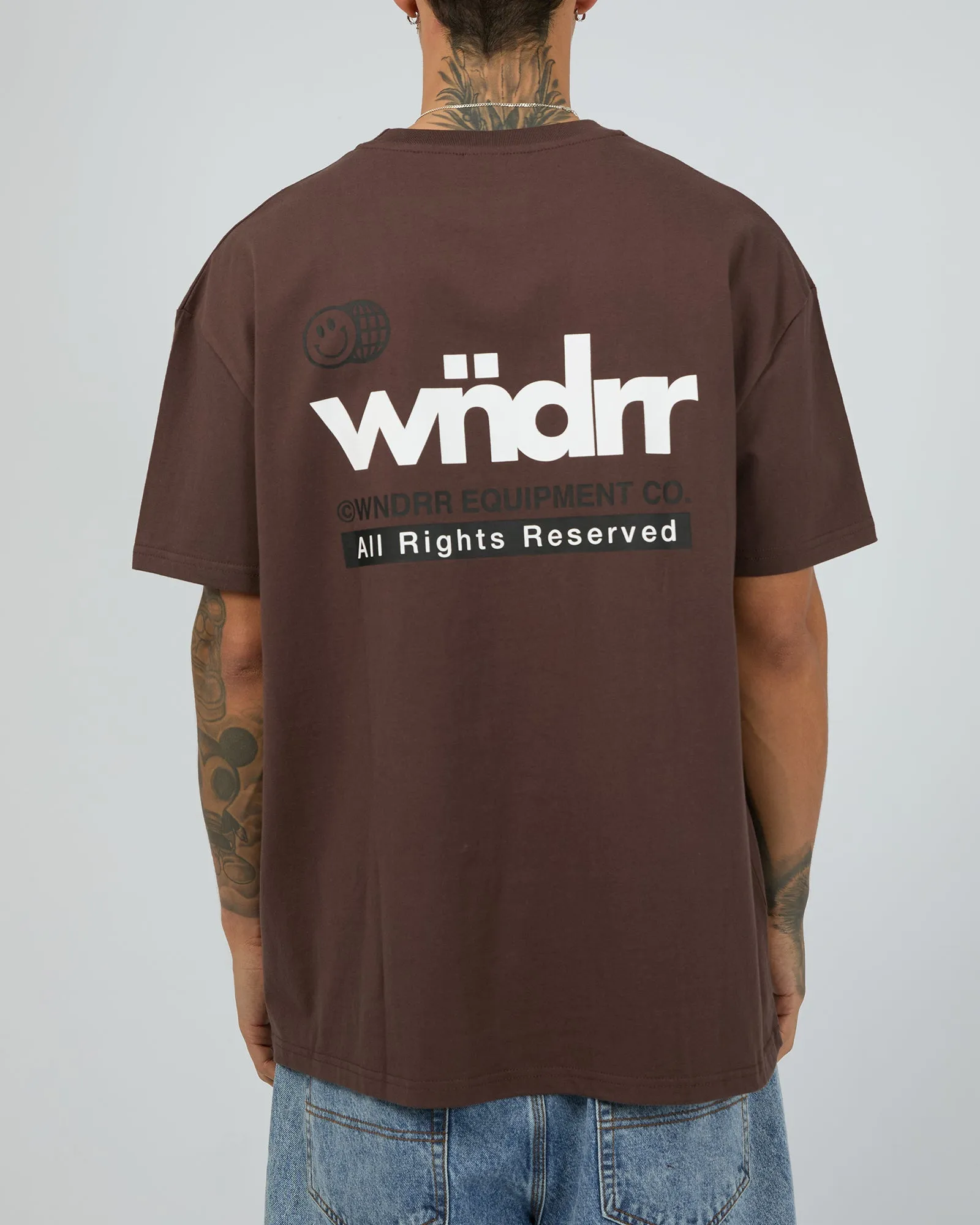 Frontline Box Fit Tee Brown sold by edge clothing product image thumbnail 4