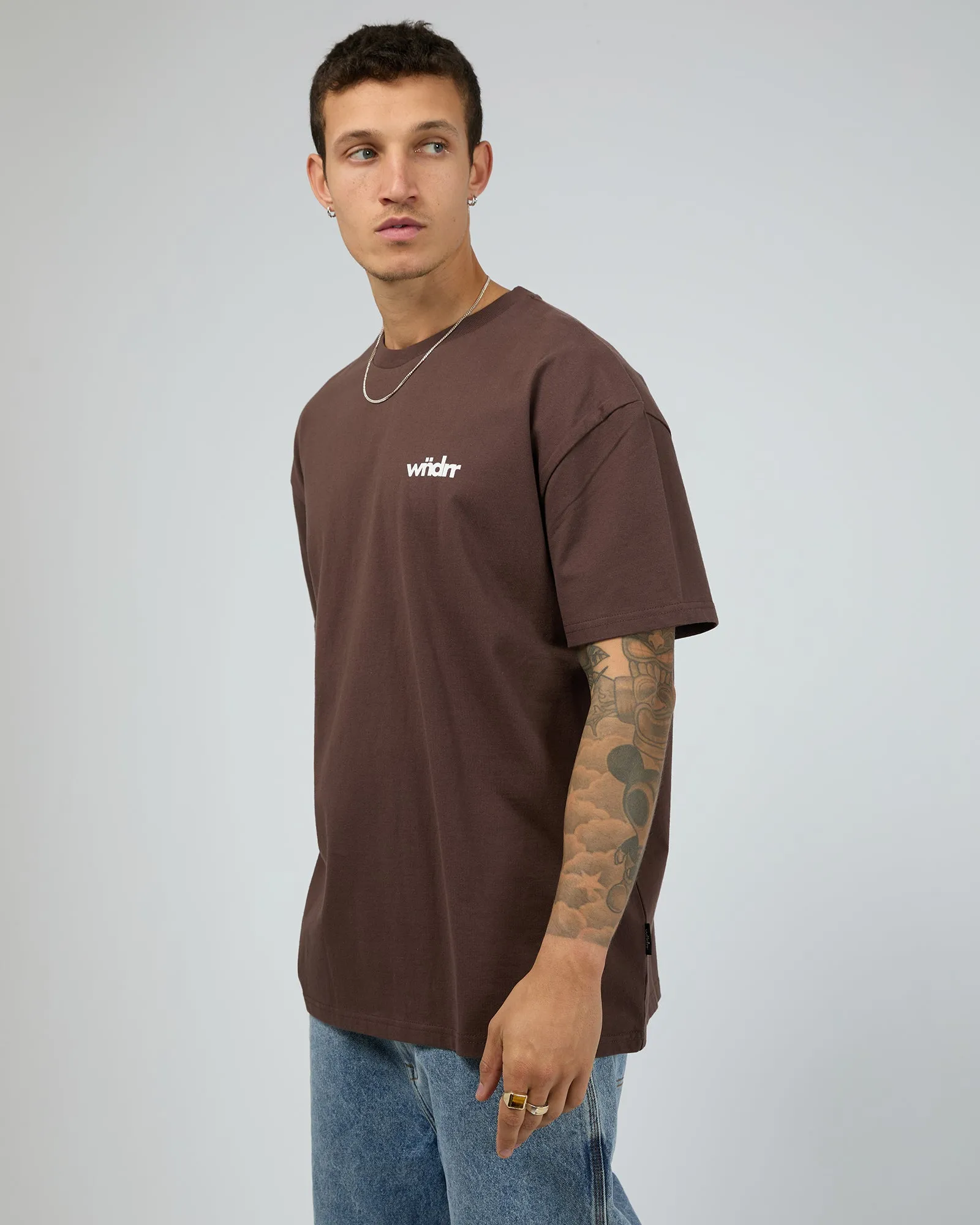 Frontline Box Fit Tee Brown sold by edge clothing product image thumbnail 5