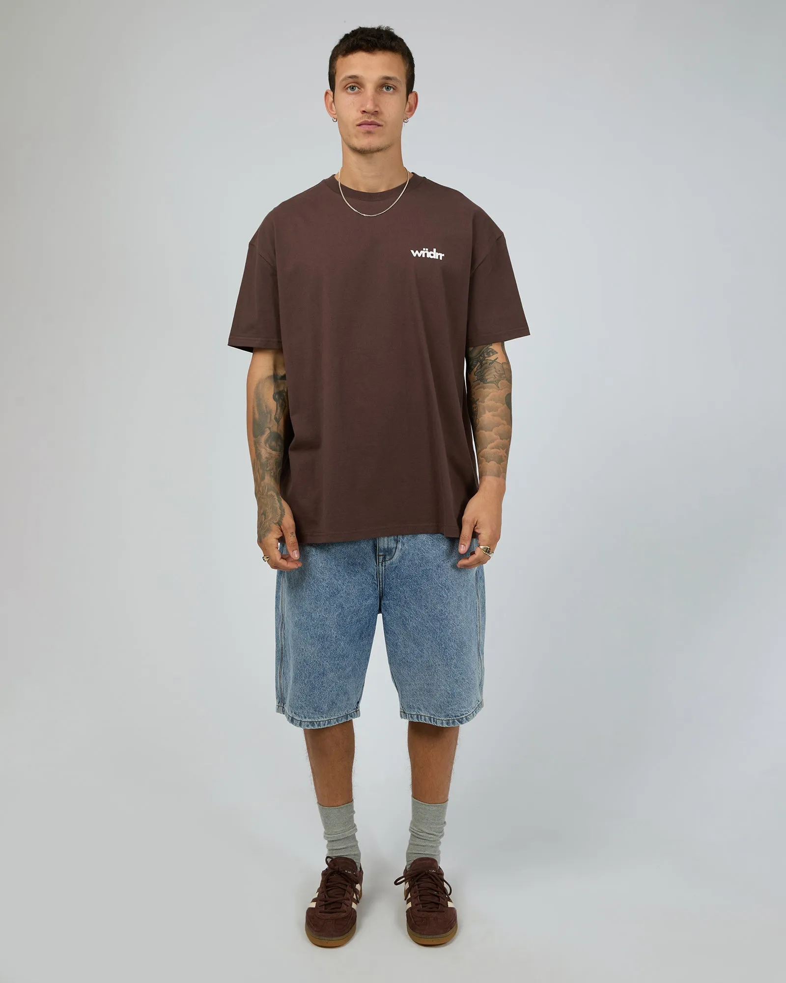 Frontline Box Fit Tee Brown sold by edge clothing product image thumbnail 3