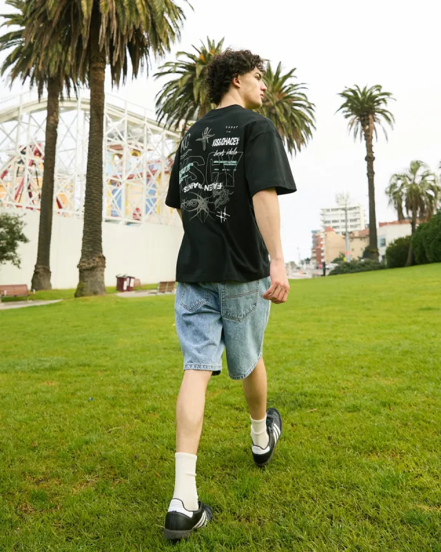 Wistman Street Tee Jet Black sold by edge clothing