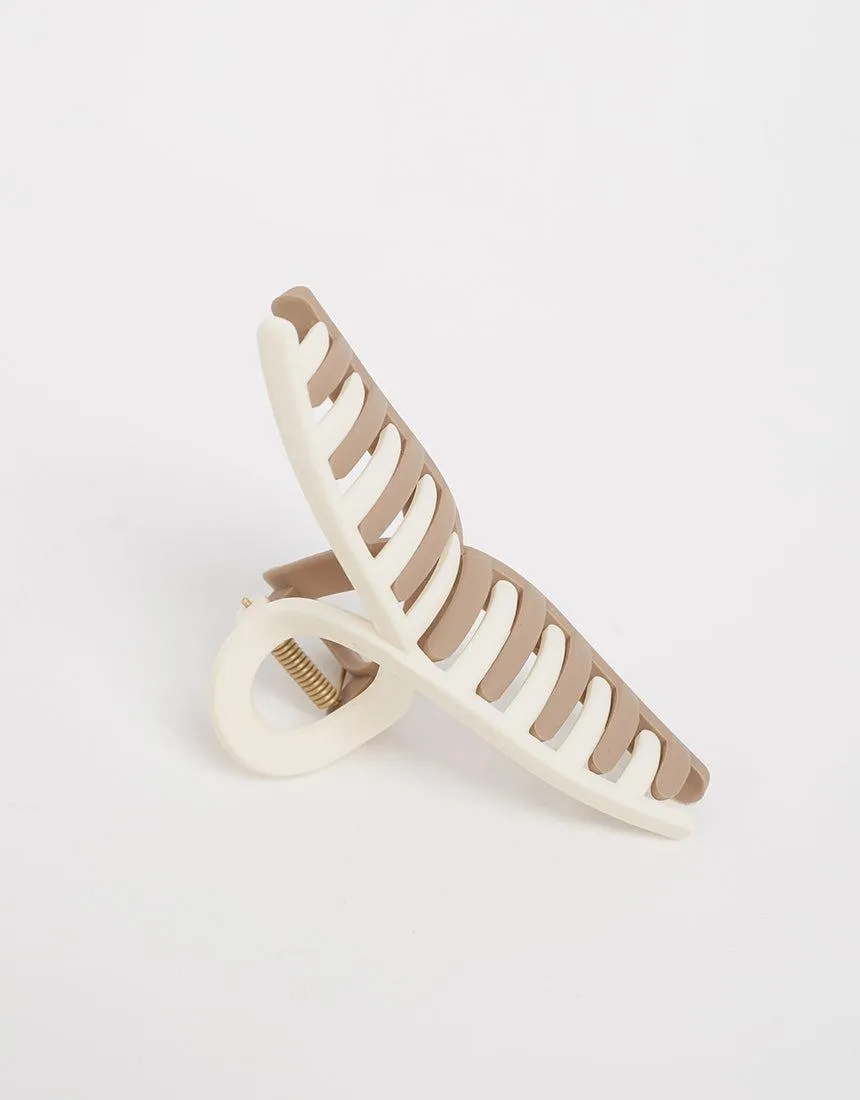 Charlie Hair Clip Tan sold by edge clothing