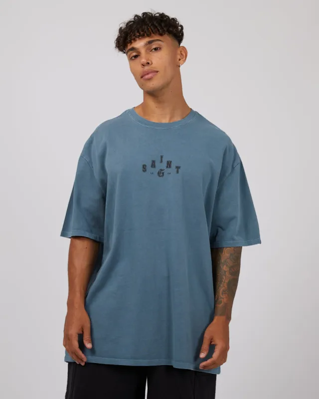 Home Game Tee Washed Blue sold by edge clothing