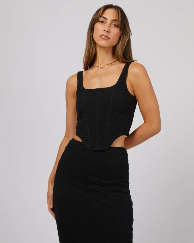 Stassie Corset Top Black sold by edge clothing