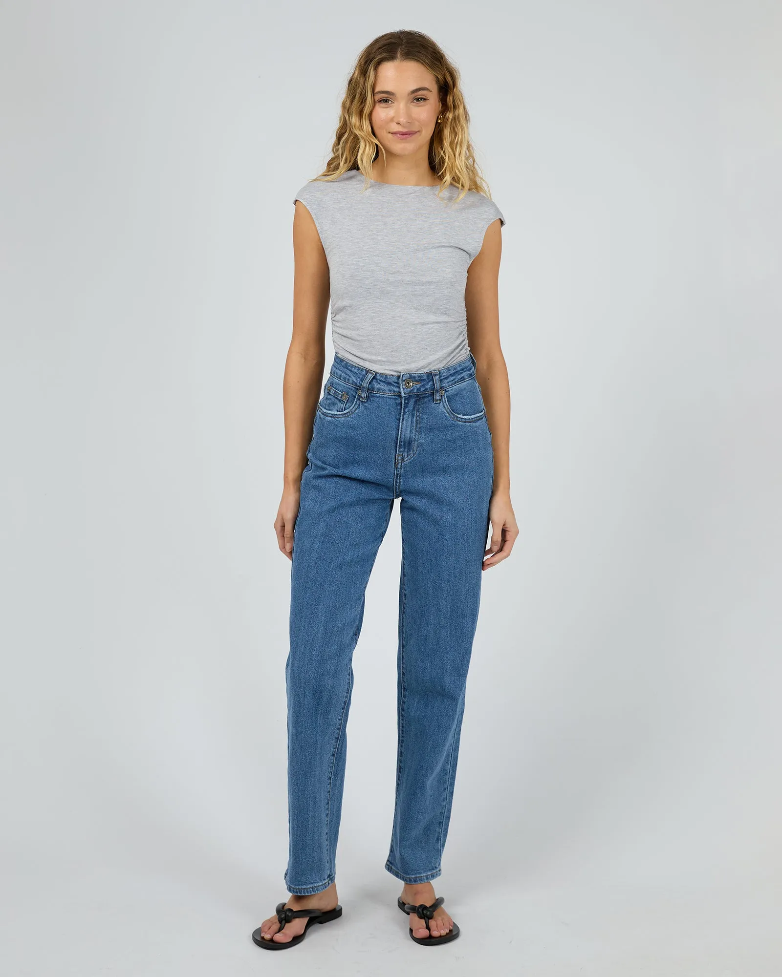 Evie Ruched Top Grey Marle sold by edge clothing product image thumbnail 2