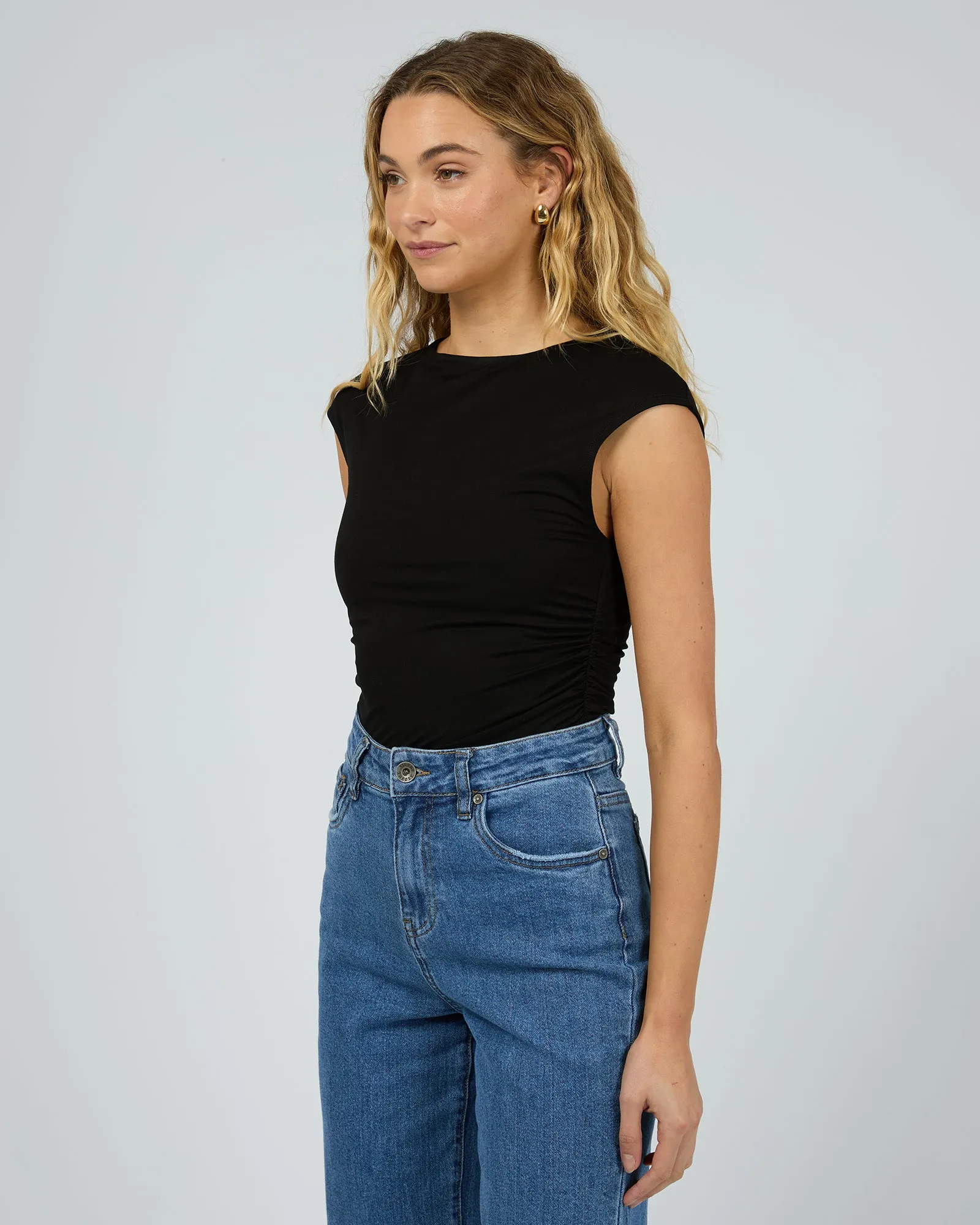 Evie Ruched Top Black sold by edge clothing product image thumbnail 4