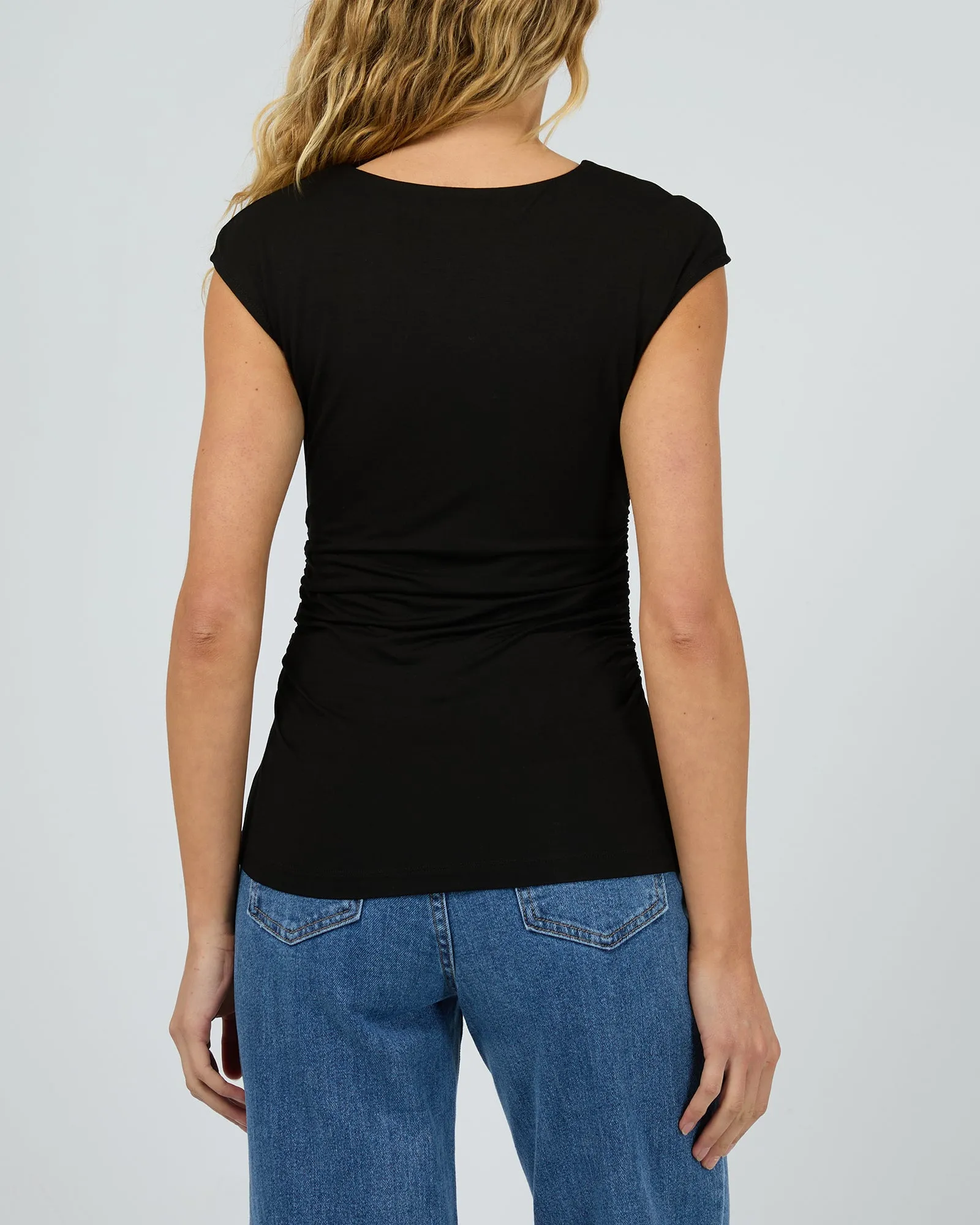 Evie Ruched Top Black sold by edge clothing product image thumbnail 3