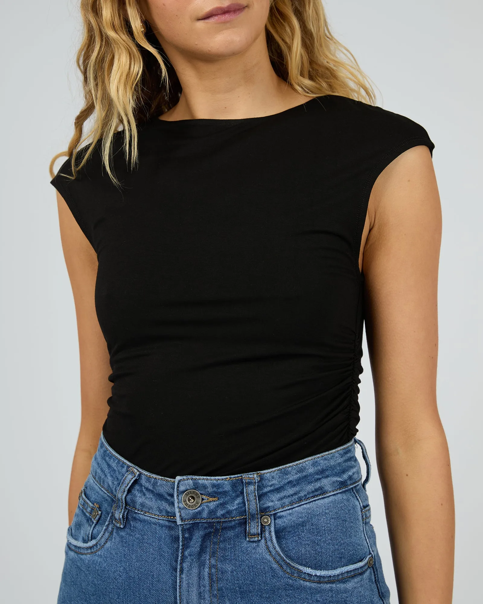 Evie Ruched Top Black sold by edge clothing product image thumbnail 5