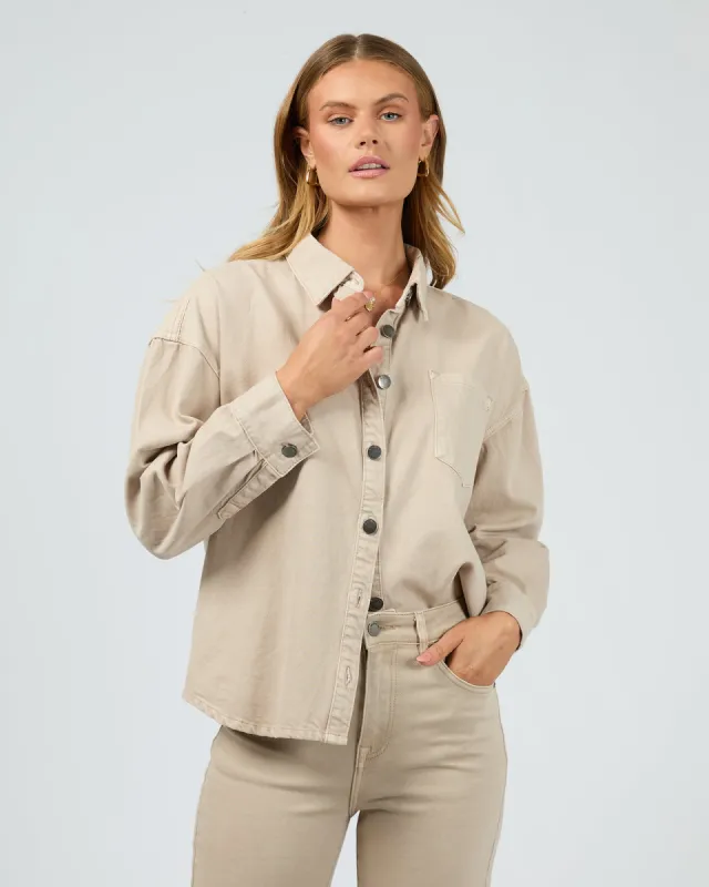 Maci Shirt Beige Beige sold by edge clothing