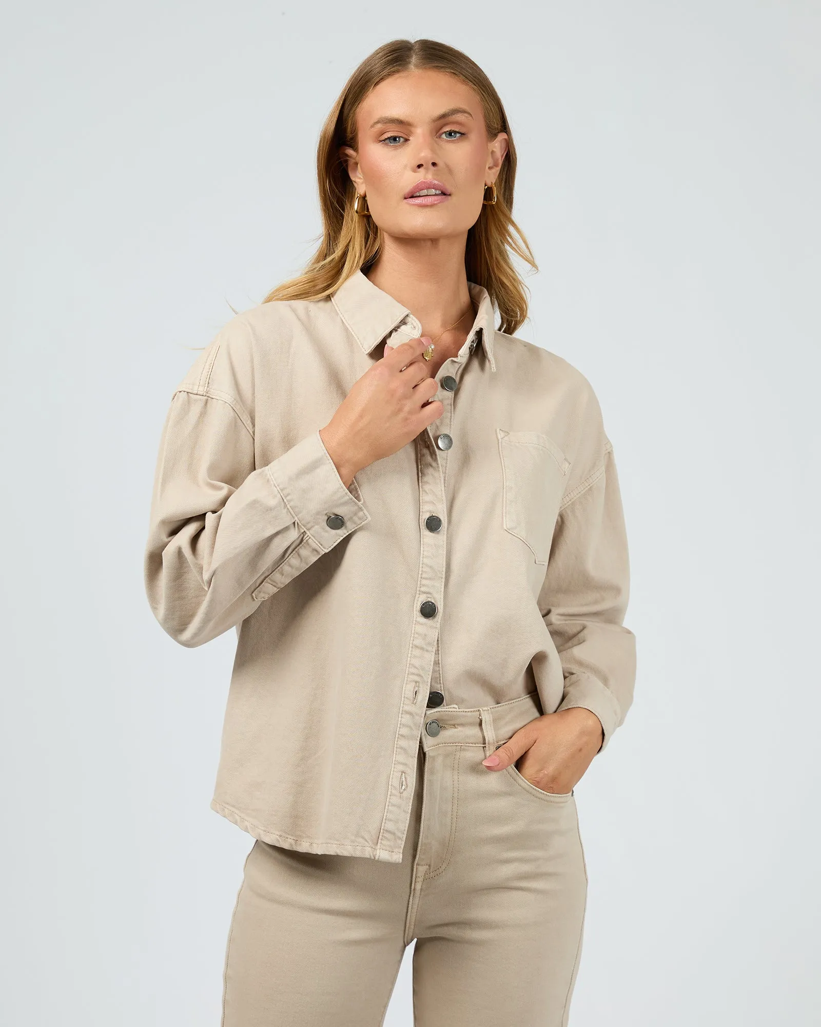 Maci Shirt Beige Beige sold by edge clothing