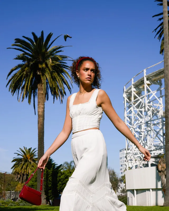 Natalia Top Vintage White sold by edge clothing