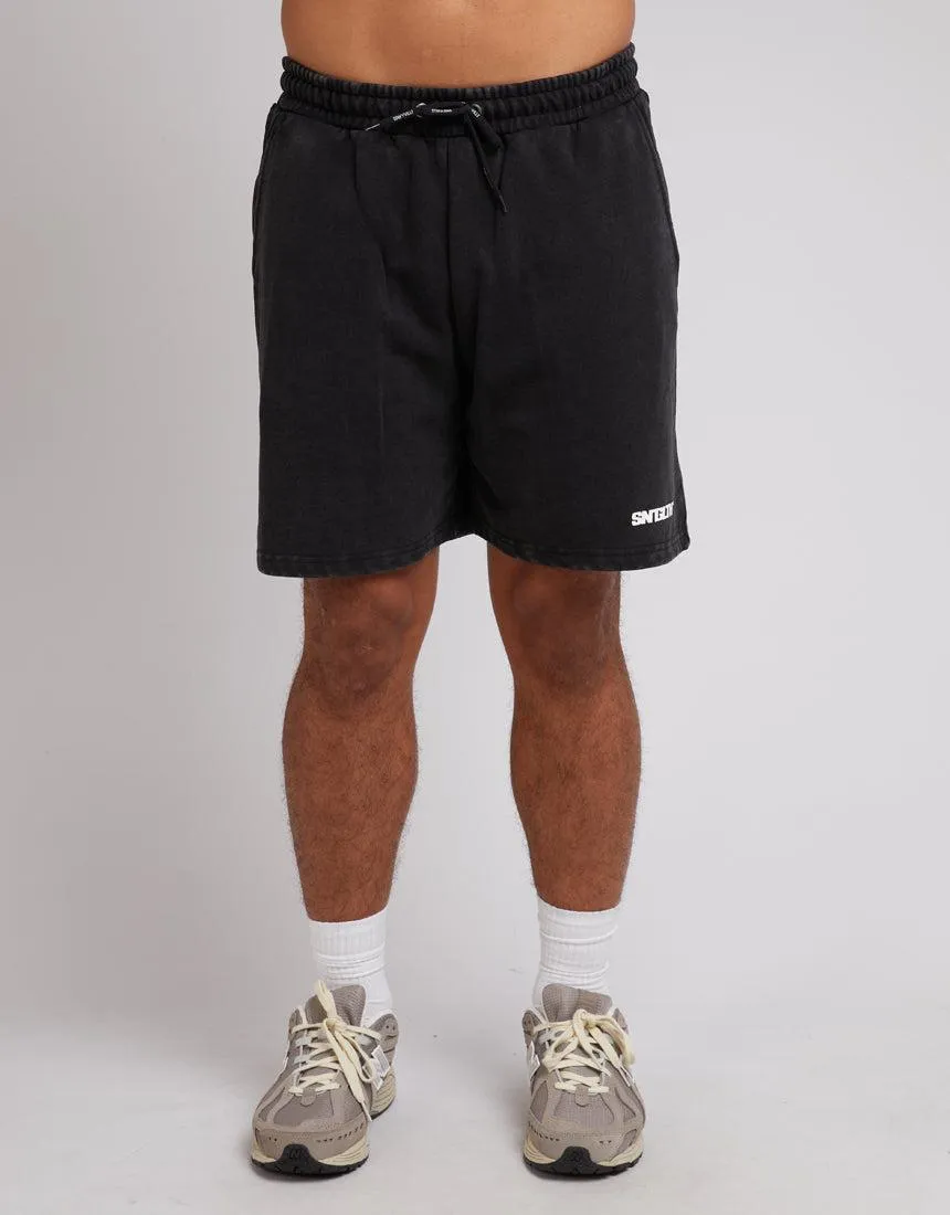 Track Fleece Short Washed Black sold by edge clothing product image thumbnail 3