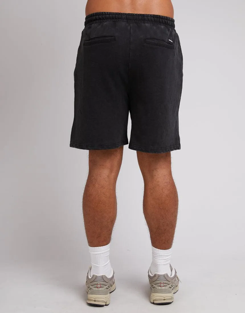 Track Fleece Short Washed Black sold by edge clothing product image thumbnail 4