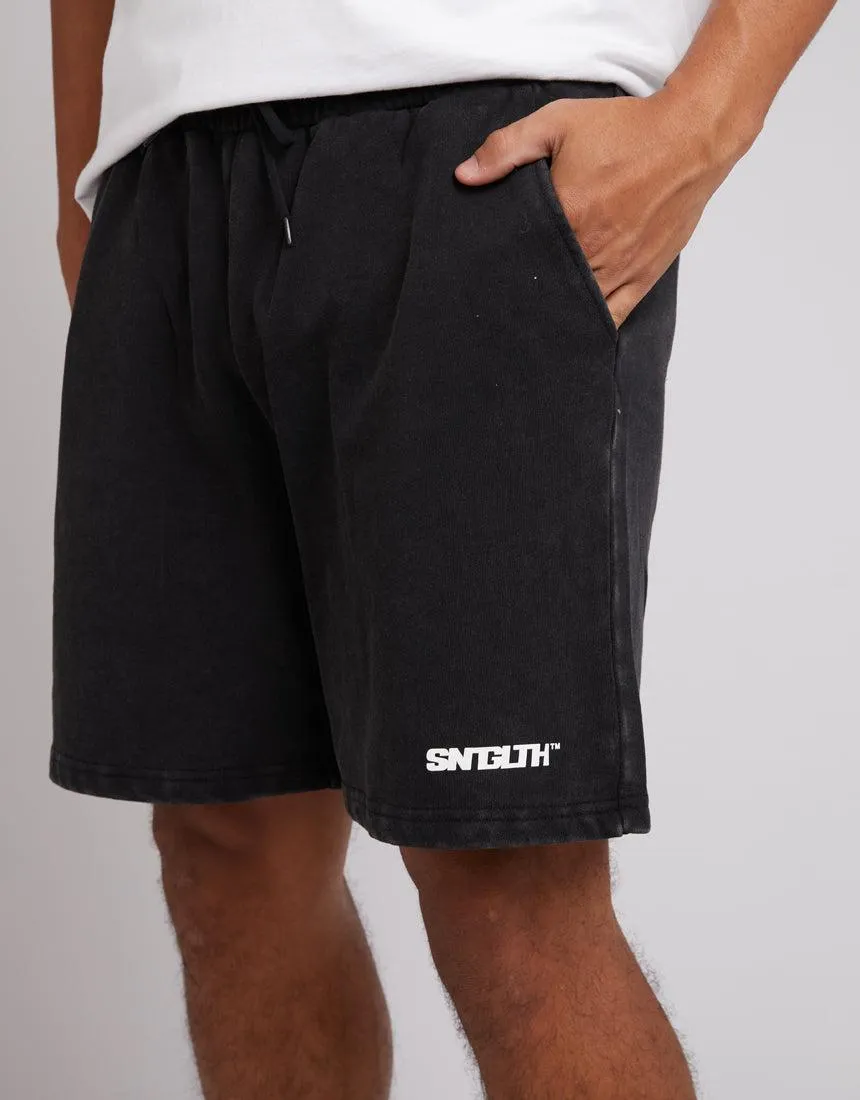 Track Fleece Short Washed Black sold by edge clothing product image thumbnail 5