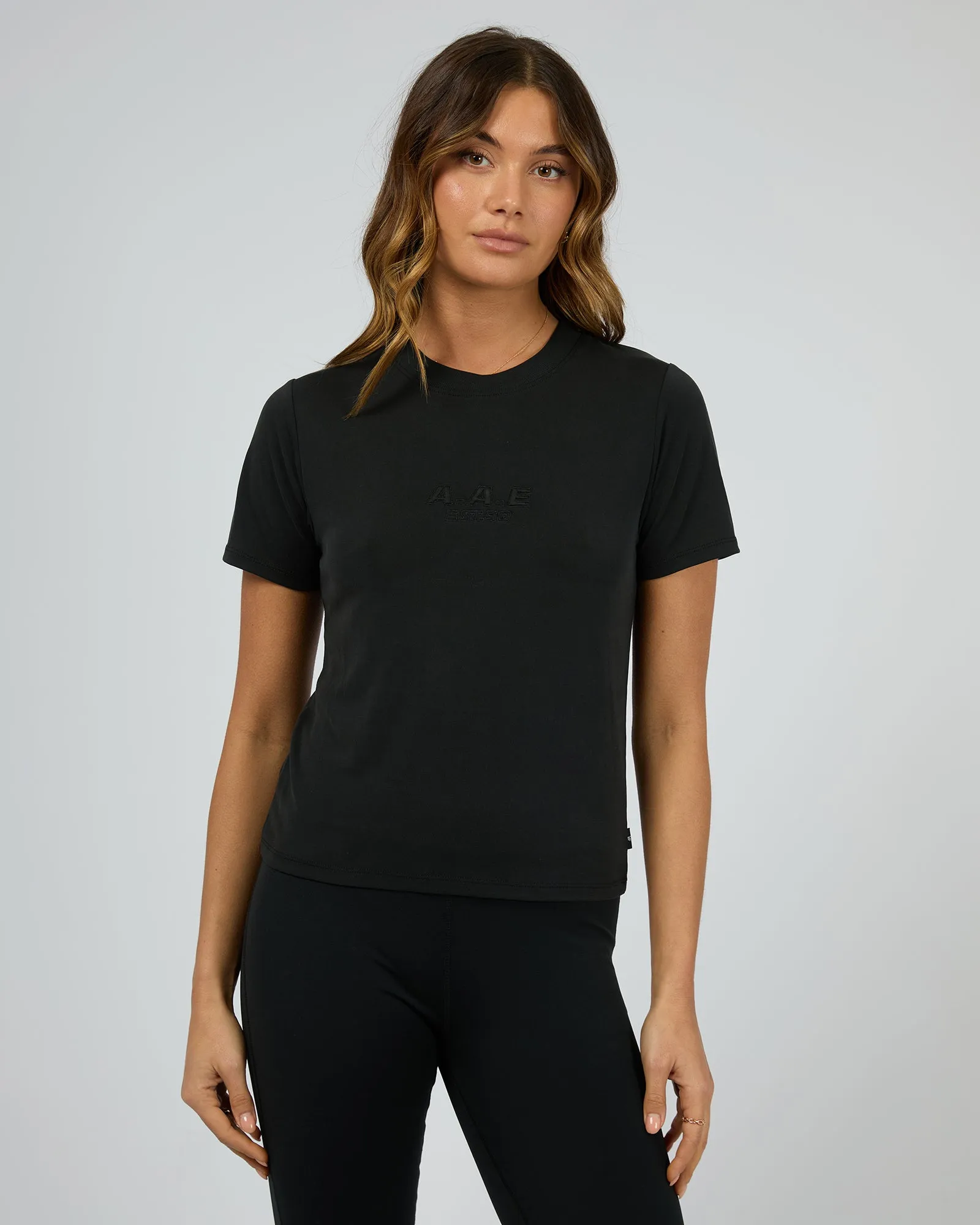 Luxe Active Tee Black sold by edge clothing