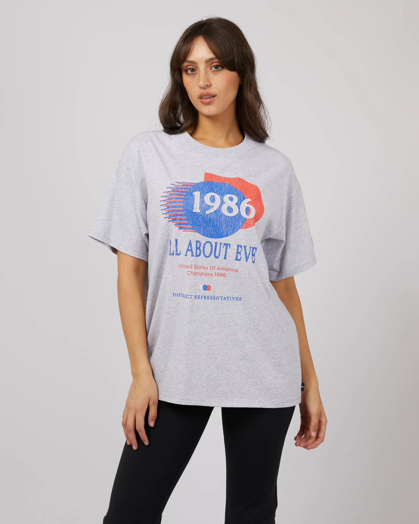 Run Club Oversized Tee Grey Marle sold by edge clothing