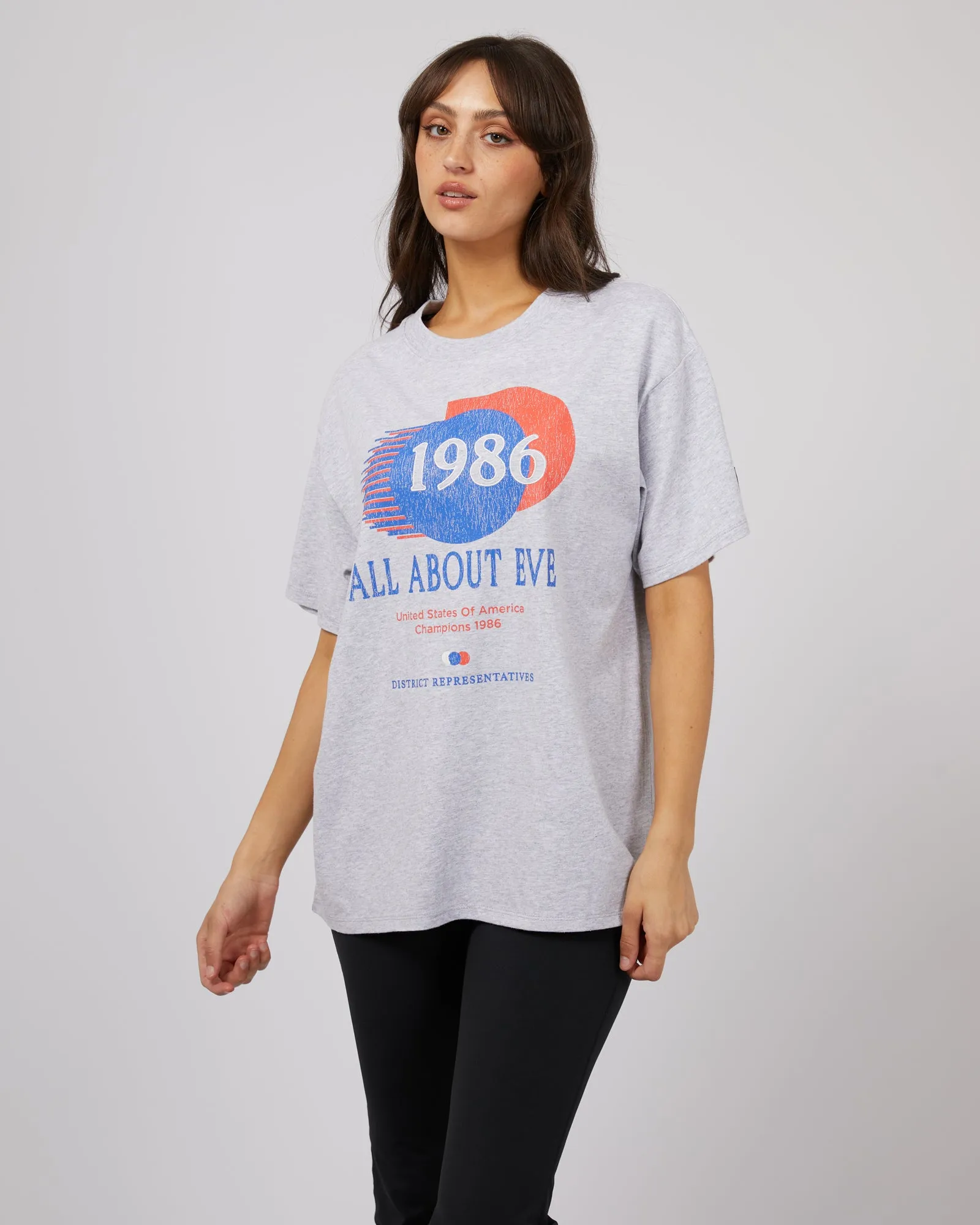 Run Club Oversized Tee Grey Marle sold by edge clothing product image thumbnail 4