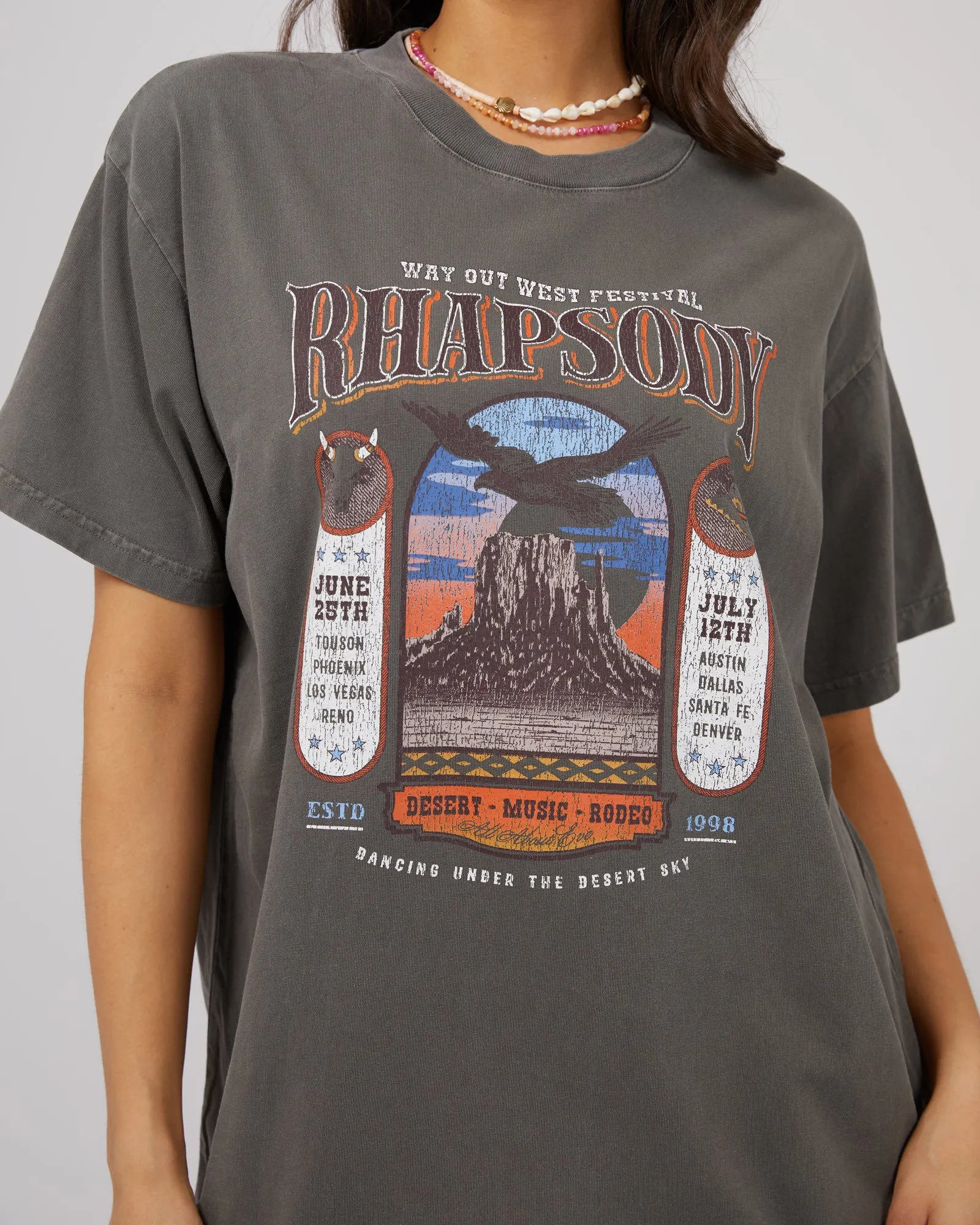 Sky Dance Oversized Tee Charcoal sold by edge clothing product image thumbnail 5