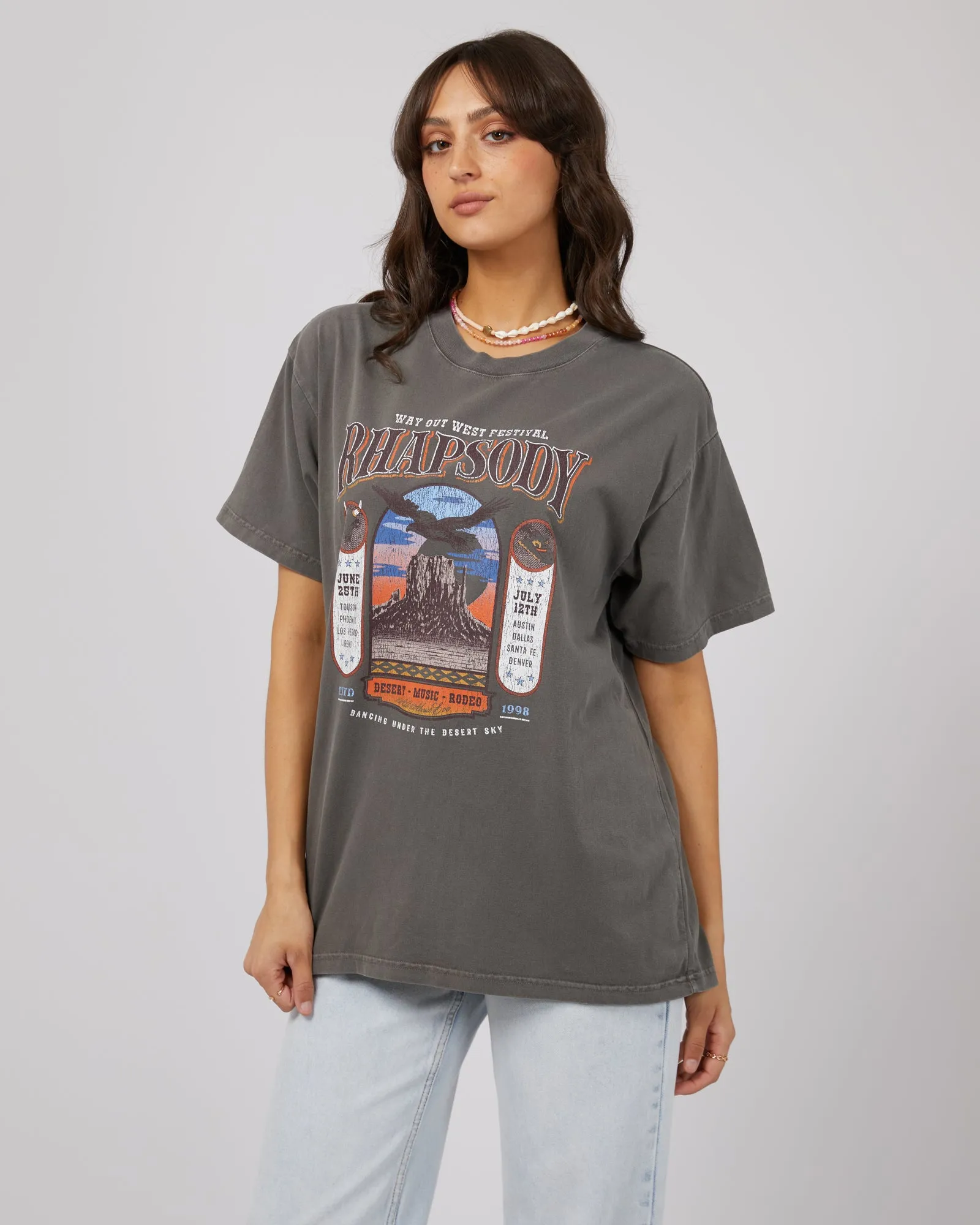 Sky Dance Oversized Tee Charcoal sold by edge clothing product image thumbnail 4