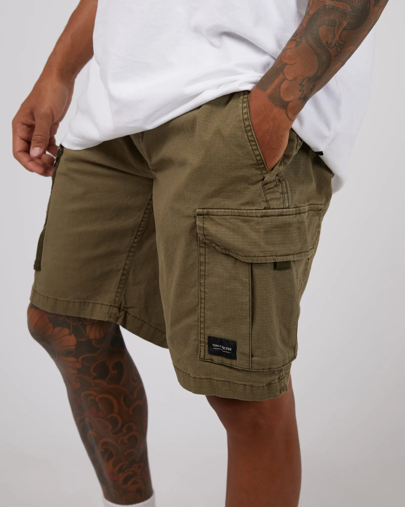 Ripstop Cargo Short Khaki sold by edge clothing product image thumbnail 5