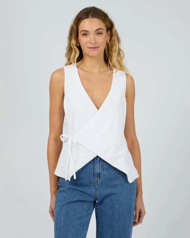 Tully Top White sold by edge clothing