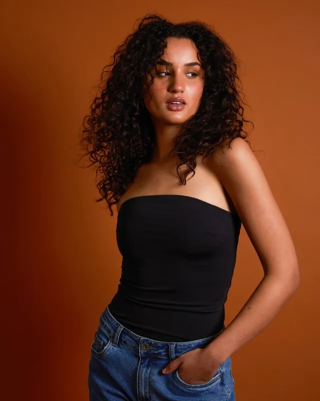 Lia Boob Tube Black sold by edge clothing