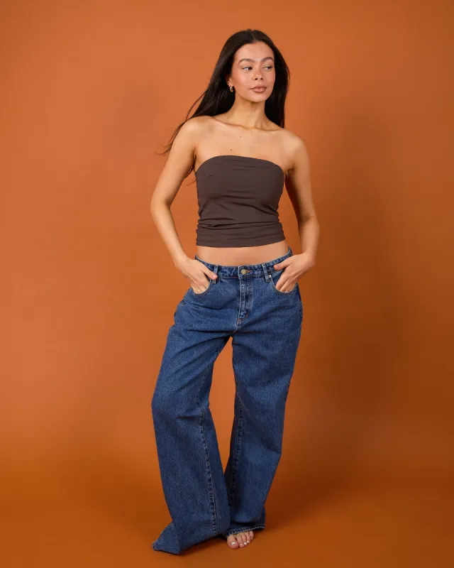 Lia Boob Tube Brown sold by edge clothing