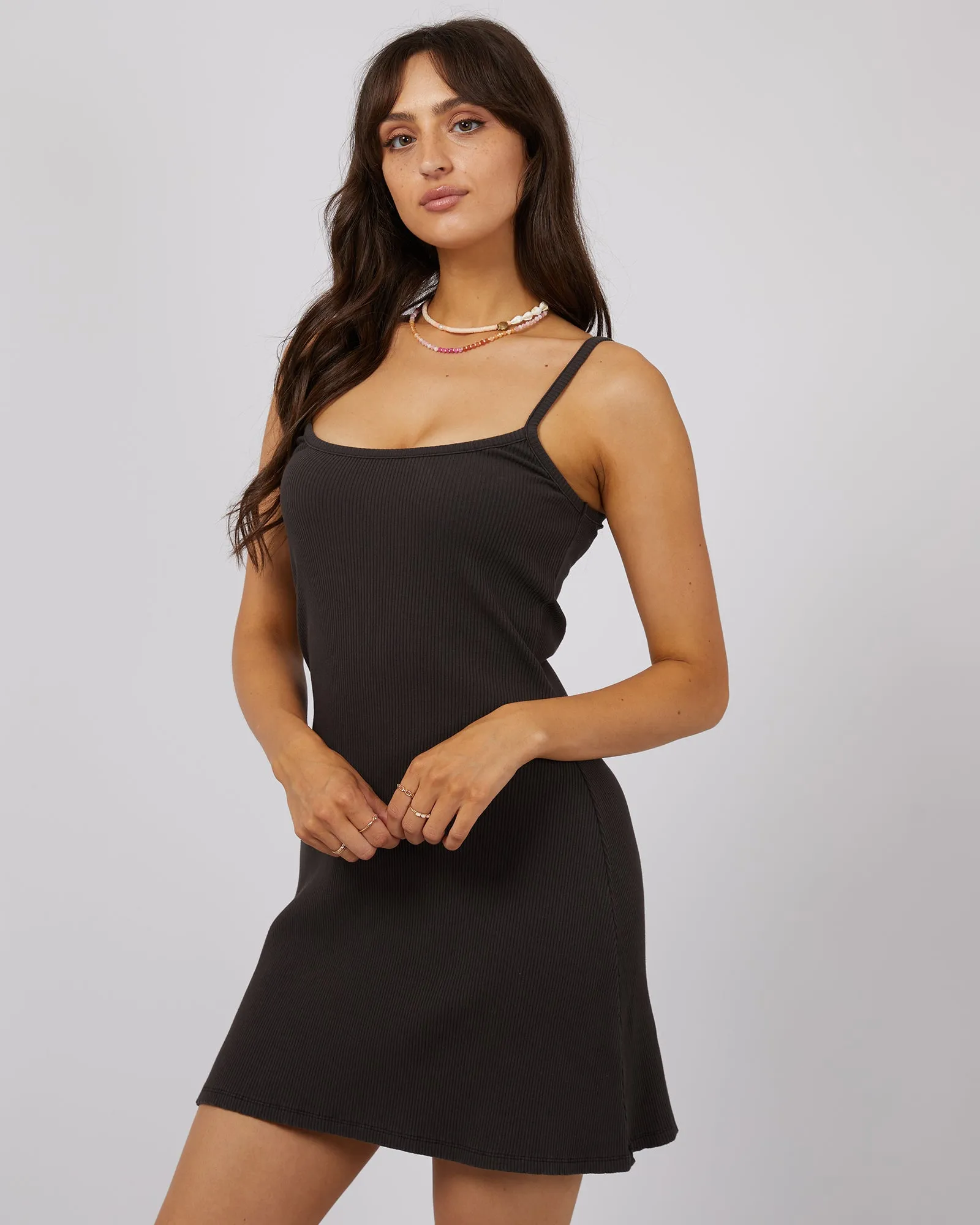 Eve Rib Mini Dress Washed Black sold by edge clothing product image thumbnail 4