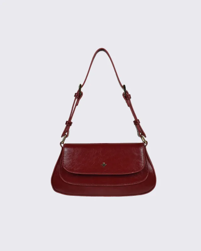 Nikki Mini Shoulder Bag Cherry Crinkle sold by edge clothing