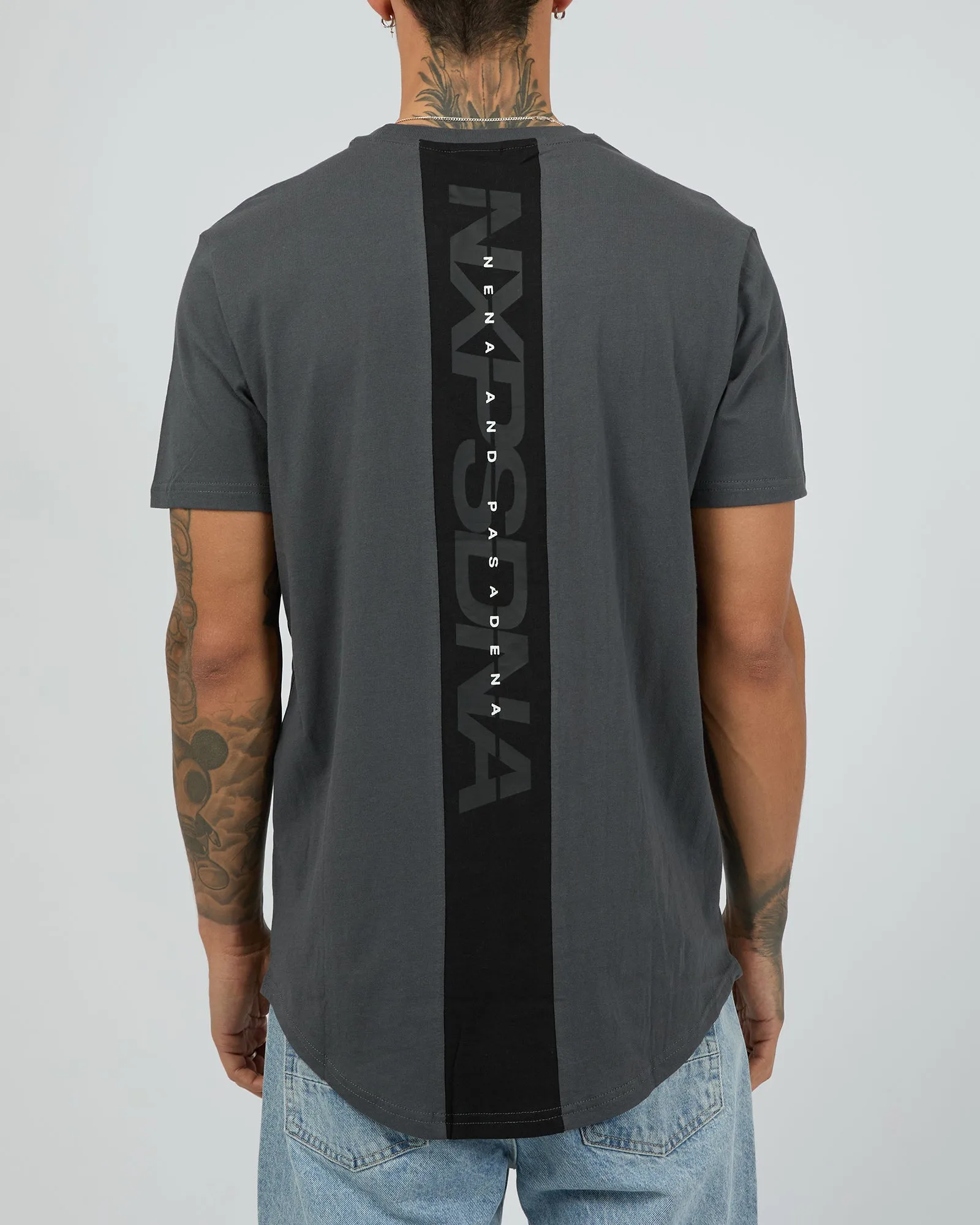 Sine Dual Curved Tee Ashphalt Black sold by edge clothing product image thumbnail 3