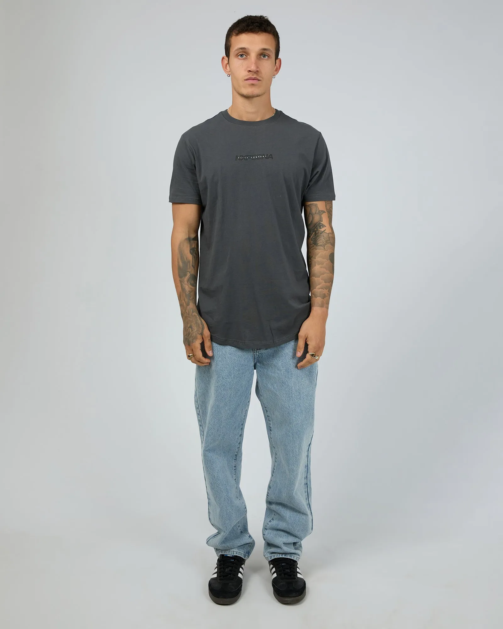 Sine Dual Curved Tee Ashphalt Black sold by edge clothing product image thumbnail 2