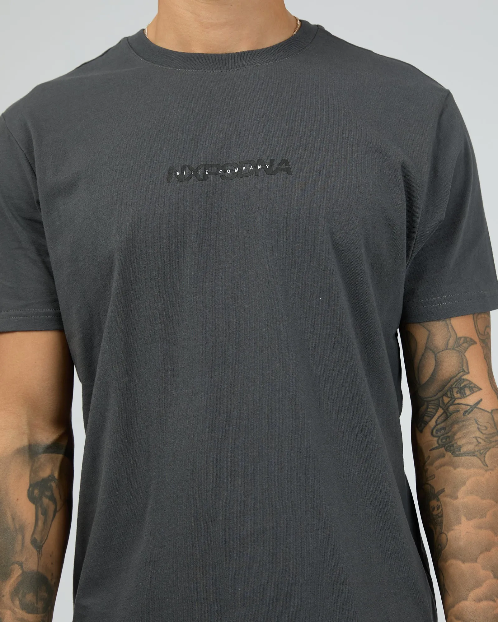 Sine Dual Curved Tee Ashphalt Black sold by edge clothing product image thumbnail 5