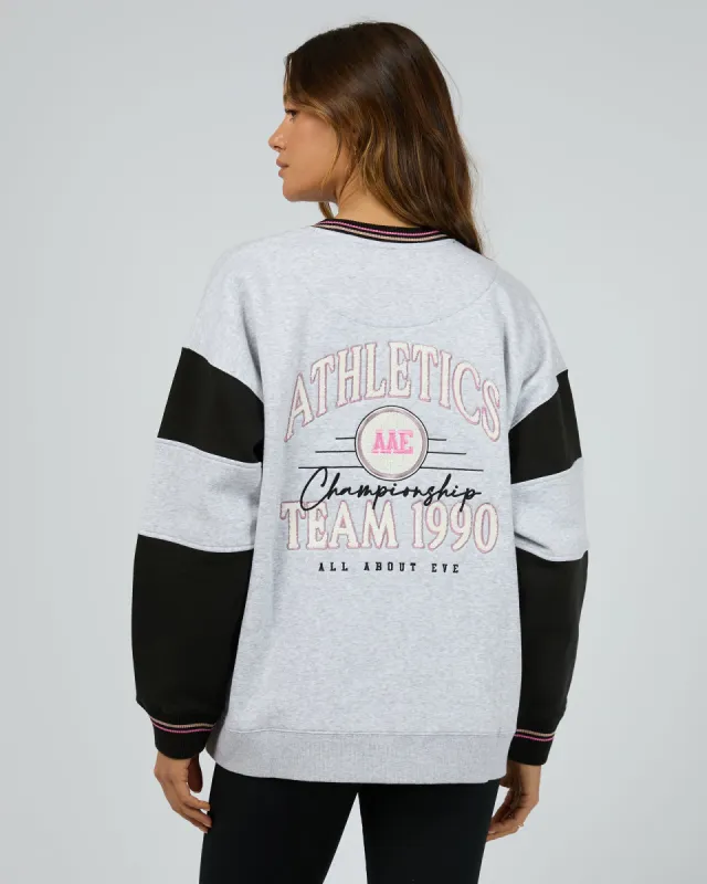 Championship O/S Crew Grey Marle sold by edge clothing