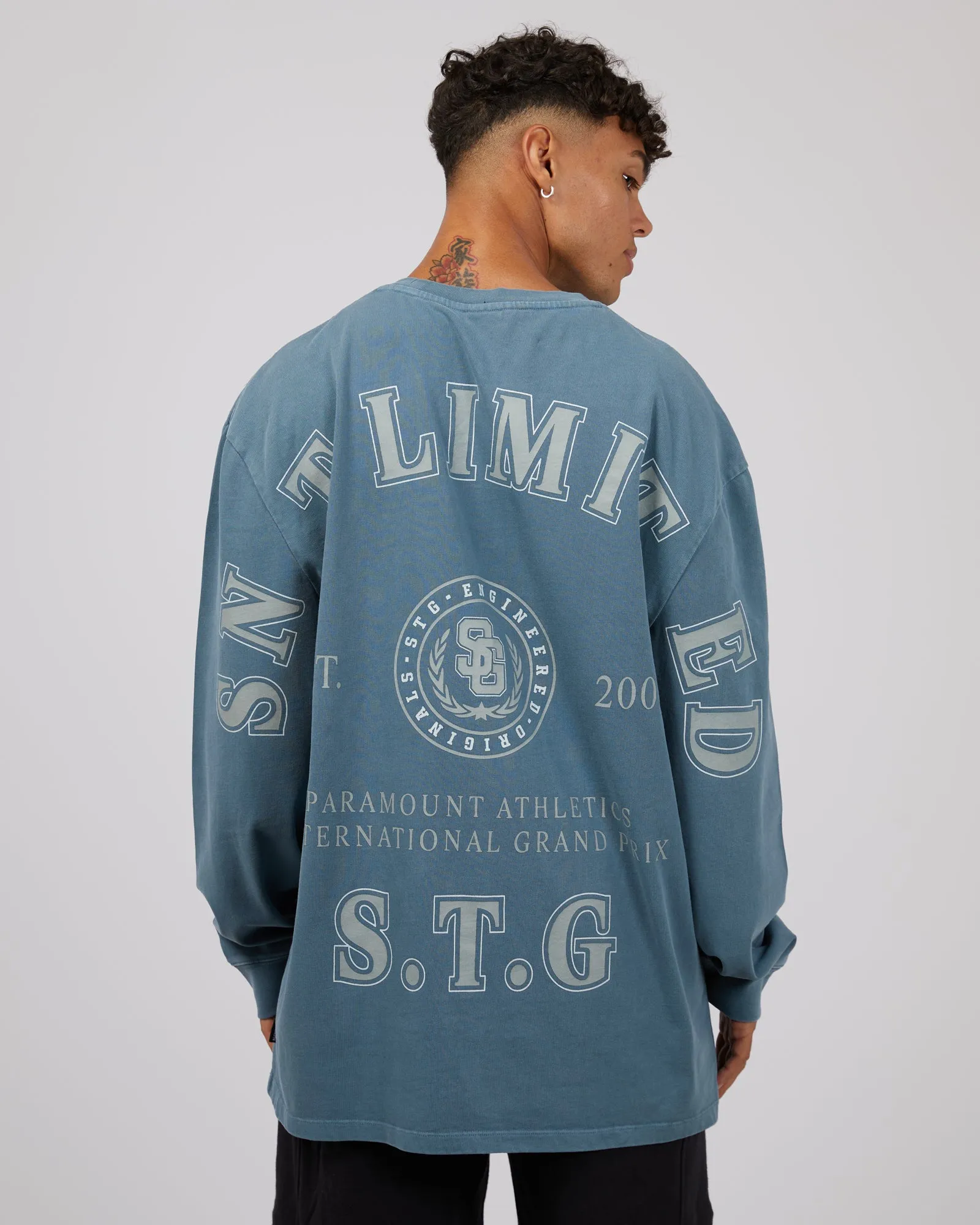 Limited Long Sleeve Mid Blue sold by edge clothing product image thumbnail 3