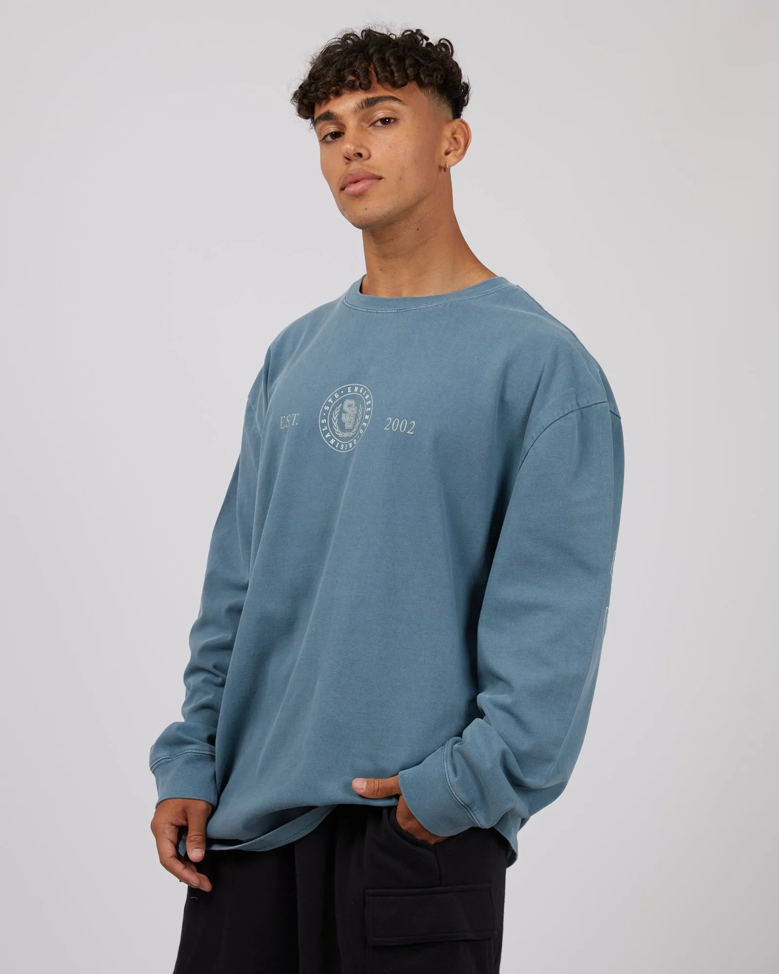 Limited Long Sleeve Mid Blue sold by edge clothing product image thumbnail 4