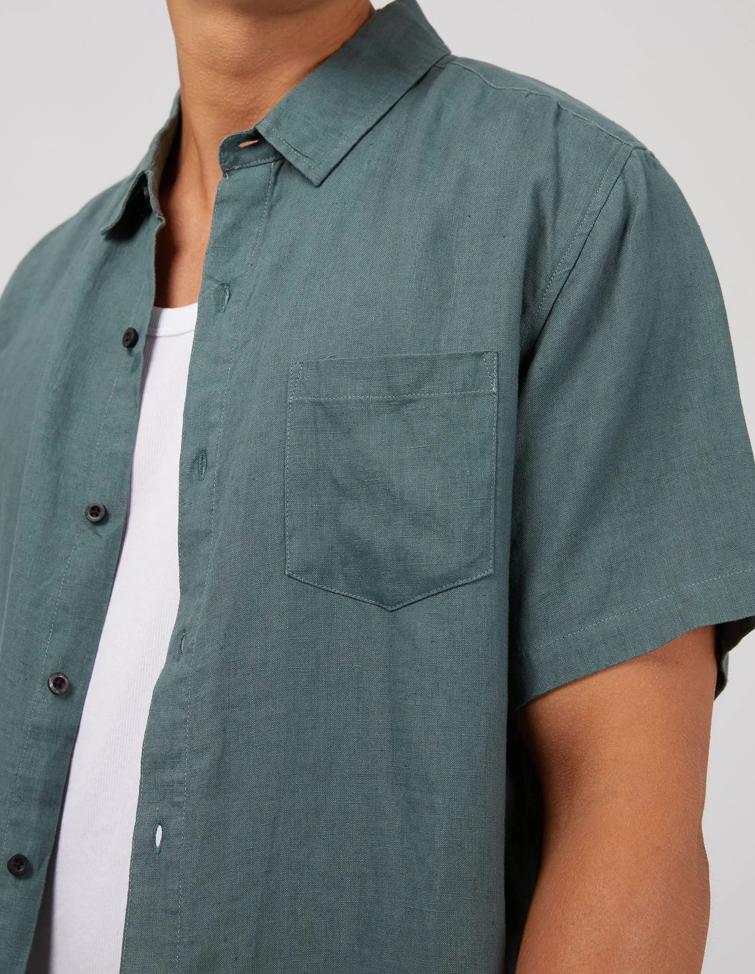 Linen Shirt Pine sold by edge clothing product image thumbnail 5